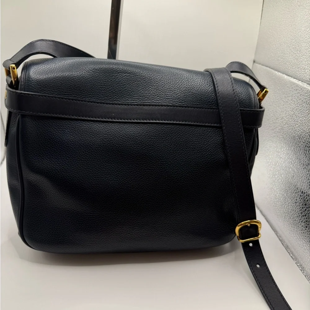 Gucci vintage Navy Blue Leather Crossbody Bag - Picture 2 of 12